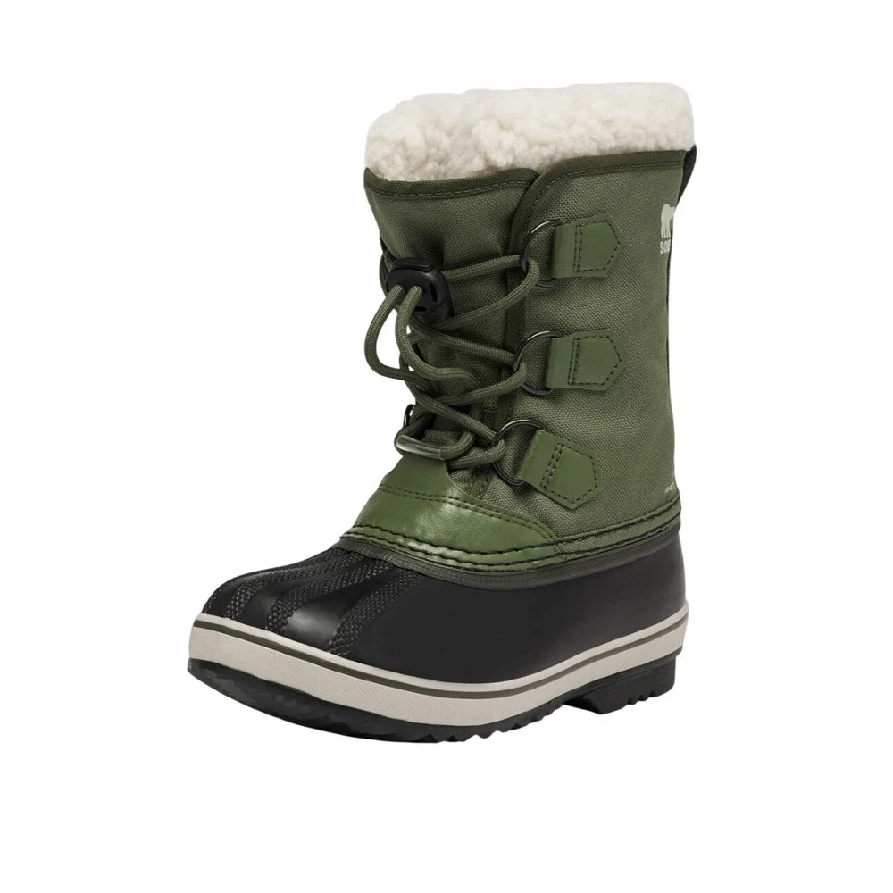 Sorel Boots Kids 3 Yoot Pac TP Sage Green Waterproof Snow EUC NY1962-371